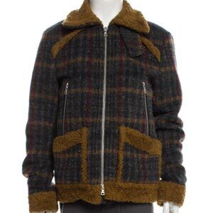 Dries Van Noten Plaid Print Trucker Jacket